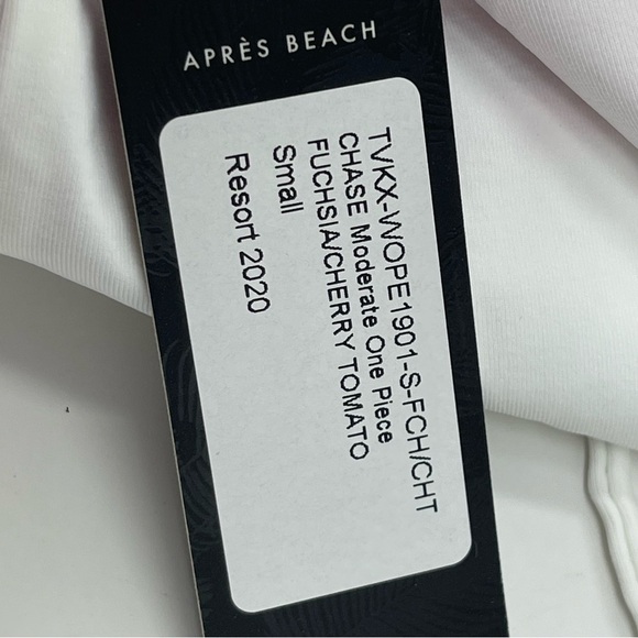 TAVIK Women’s CHASE Moderate One Piece Swimsuit Deep V Fuschia/Cherry Sz Small - Picture 5 of 10